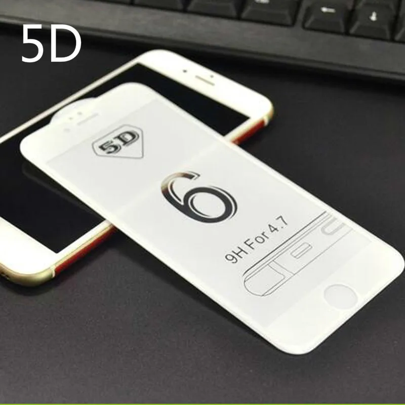 Твердость 9H 5D для iPhone7 7plus Защитное стекло экрана красное полное покрытие