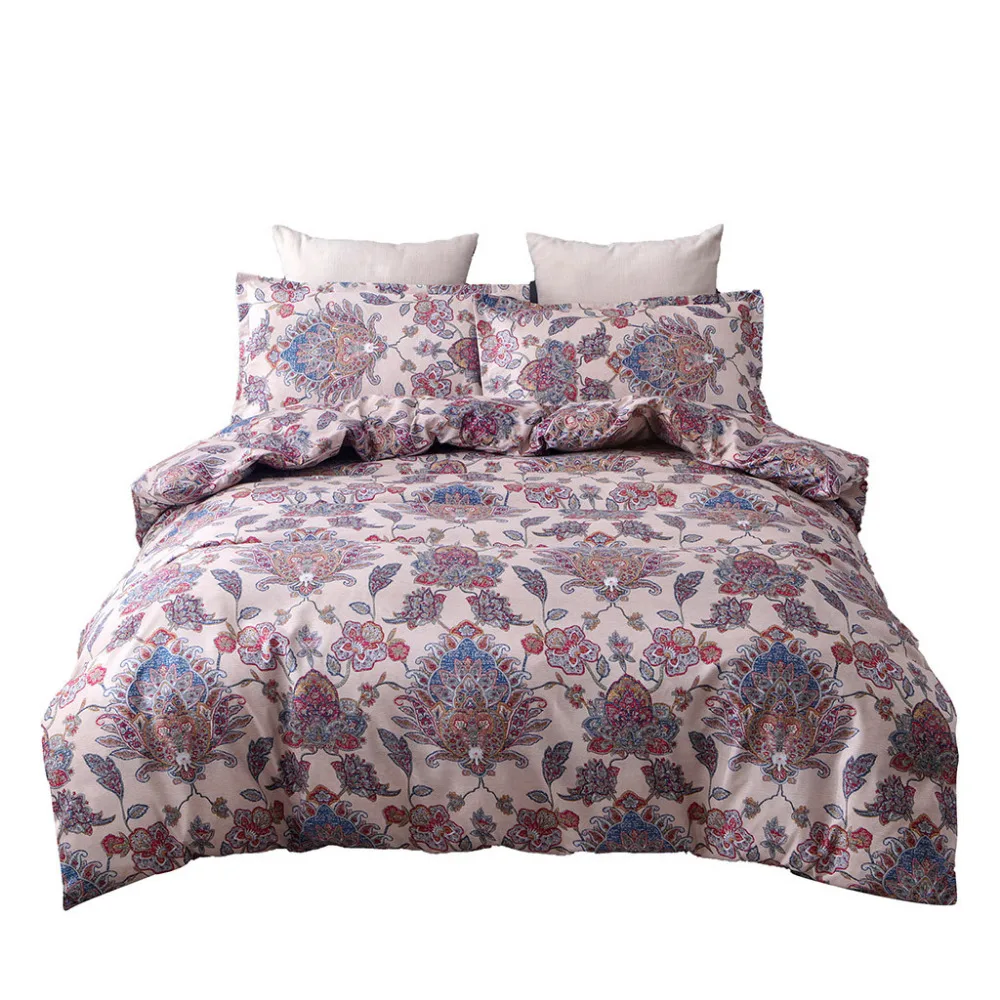 

Quilted Pillow Case 2019 Most Popular 3 Piece Set Soft and Faded Monochrome Plain Printed Bedding Set #4M07