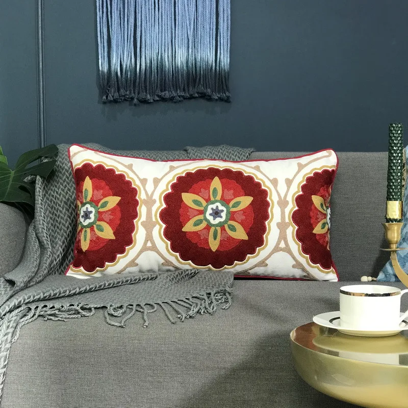 Экзотические этнические наволочки для подушек ручной работы с вышивкой, роскошные наволочки для подушек, декоративные подушки в богемном стиле Almofada