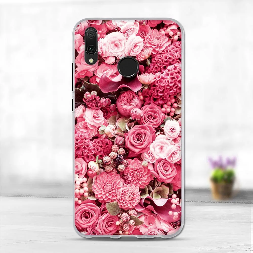 Силиконовый чехол для Huawei Y9 2019 с рисунком животных из мультфильмов мягкая задняя