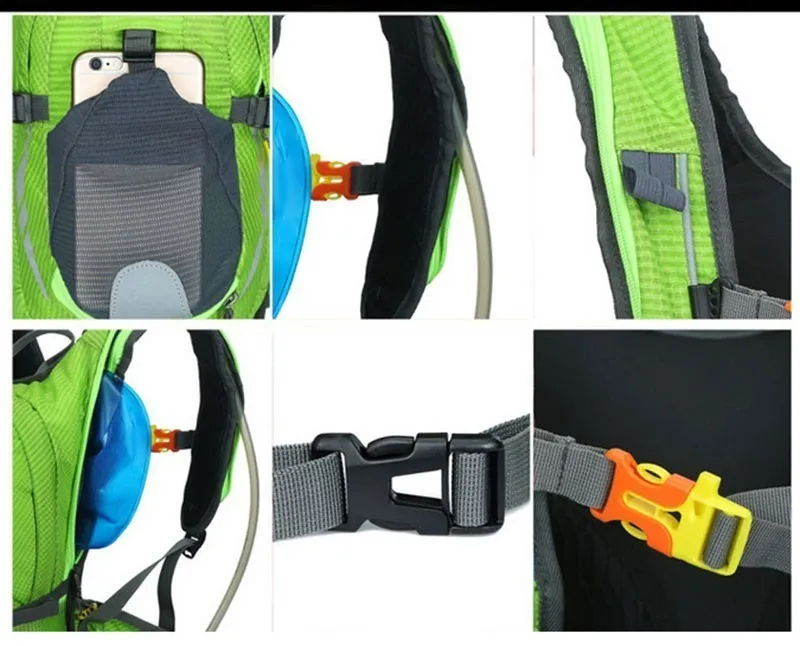 Cheap Waterproof MTB Bike Hydration Breathable 15L Backpack+2L Water Bags Large Capacity Bicycle Bags Cycling Knapsack Travel Packsack 18