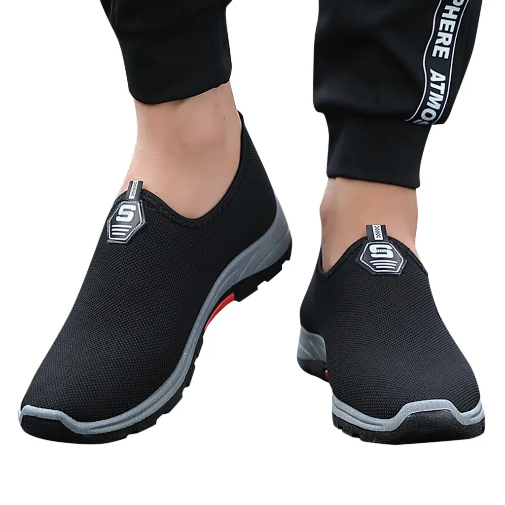 Модные топы по поставке спортивных товаров Мужская Мода; ботинки для отдыха бег спорт на открытом воздухе обувь спортивная обувь кроссовки 30 - Цвет: Black
