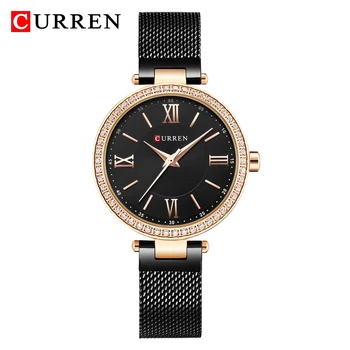 

CURREN Brand Classic Black Watch Women Luxury Fashion Casual Quartz Woman Watches Waterproof Ladies Wristwatch Relogio Feminino