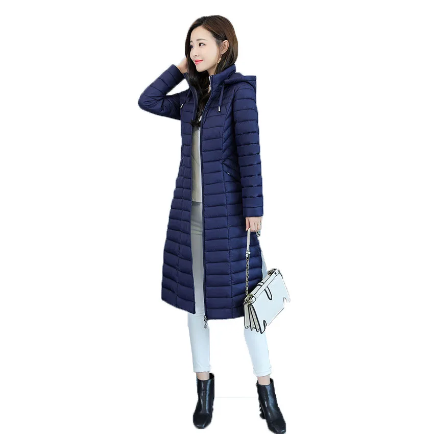 2018 Chaud Black fuchsia Parkas blue Femelle Long Épaississement Pour Hiver Outwear Coton Veste Et Femmes Manteau Épais orange D'hiver XZTOkiulwP