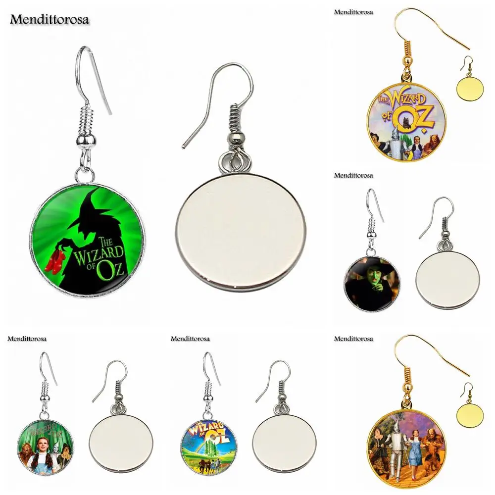 

For Women Fashion Jewelry Steampunk Jewelry Glass Cabochon Bronze/Silver/Golden Clip Ear Hook Drop Earrings Wizard Of Oz