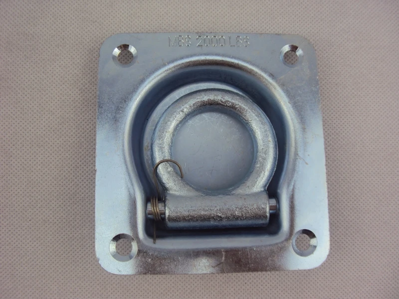 4Pcs/Lot Recessed Tie Down Spring Loaded D Rings with Square Mounting
