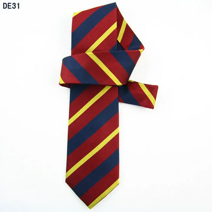 Высокое качество жаккард Королевский реги мужской t военный армейский корпус Императорский Легион полосатый натуральный шелковый галстук мужской подарок - Цвет: DE31