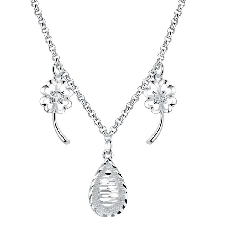 

wholesale High quality silver Fashion jewelry chains necklace pendant WN-805