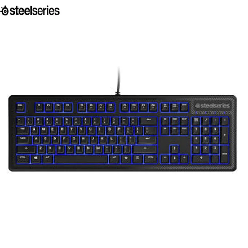 

SteelSeries Apex 100 Gaming Keyboard-Tactile & Silent-Blue LED Backlit -Splash Resistant-Media Controls Official Certification