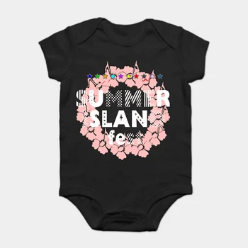 

Baby Onesie Baby Bodysuits kid t shirt 100% Cotton Custom Printed Summer Island Fest - Idolish7