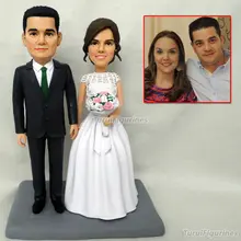 Свадебные игрушки Миньоны аниме персонализированные на заказ все полимерная глиняная Статуэтка кукла ручной работы Свадебный торт Топпер торт Декор