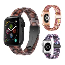 Клейкие очки для Apple watch band 5 4 3 2 1 ремешок iwatch 42 44 38 40 мм Браслет спортивный смарт-ремешок для часов Ремешок из смолы