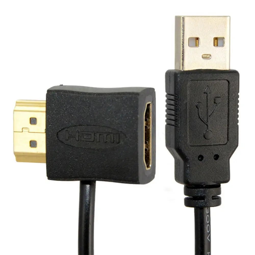 Kebidu Новый 50 см USB 2 0 HDMI адаптер Папа мама расширитель Питание соединительный