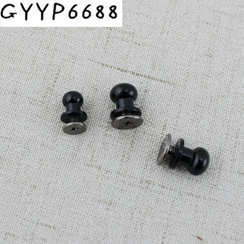 

10pcs 50pcs High quality Dark black screws Round Head Solid Nail Leather Screw Rivet Bags Decoration