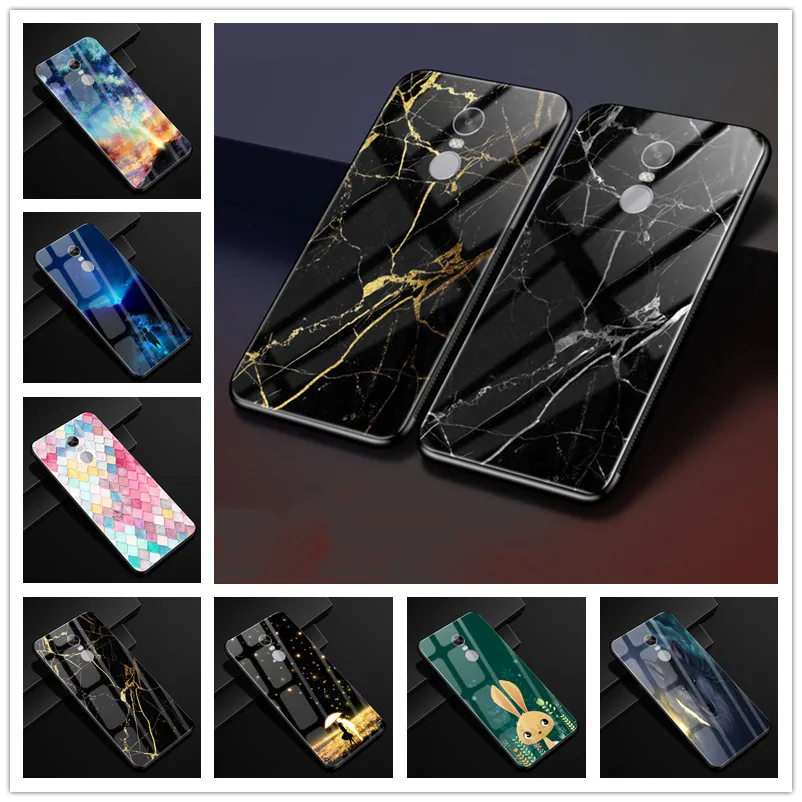 

Glass Cases For Xiaomi Redmi Note 4X Case Cover Redmi Note 4X Note4X Capas Tempered Hard Back Cover on Redmi Note 4 Pro Case