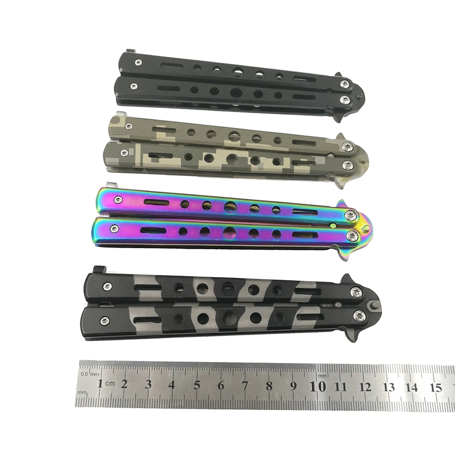 3 colors stainless steel knife Training Knife titanium knife Butterfly in knife for man gift+bag+screwdriver+spared bolts 3 colors stainless steel knife Training Knife titanium knife Butterfly in knife for man gift+bag+screwdriver+spared bolts