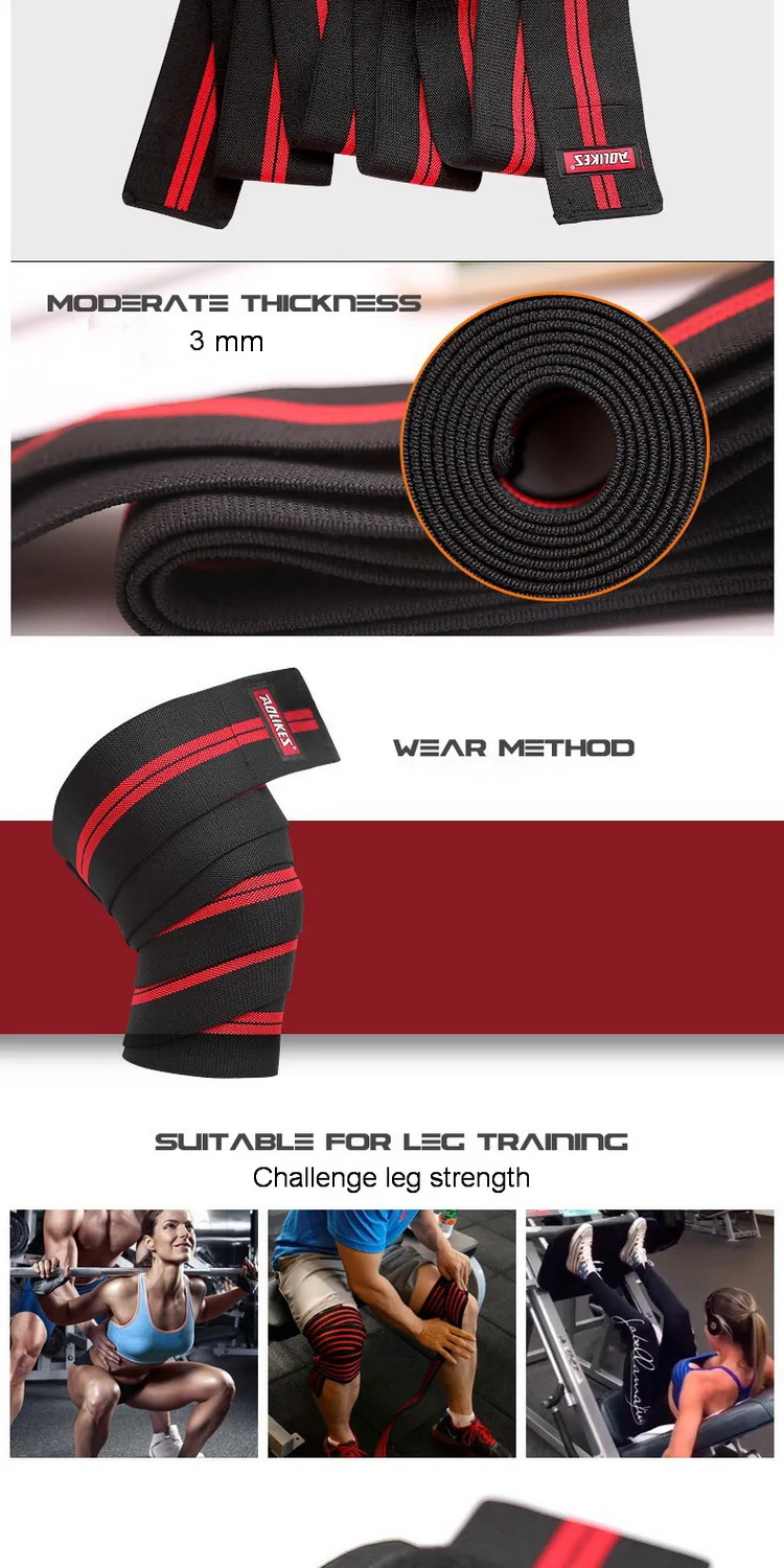 1 PC Ginocchiere Da Uomo Fness Sollevamento Pesi Bendaggio Elastico Compressione Supporto Per Ginocchio Cinghia Sportiva Fasce Protettive Per Ginocchio Pad - Foto 12