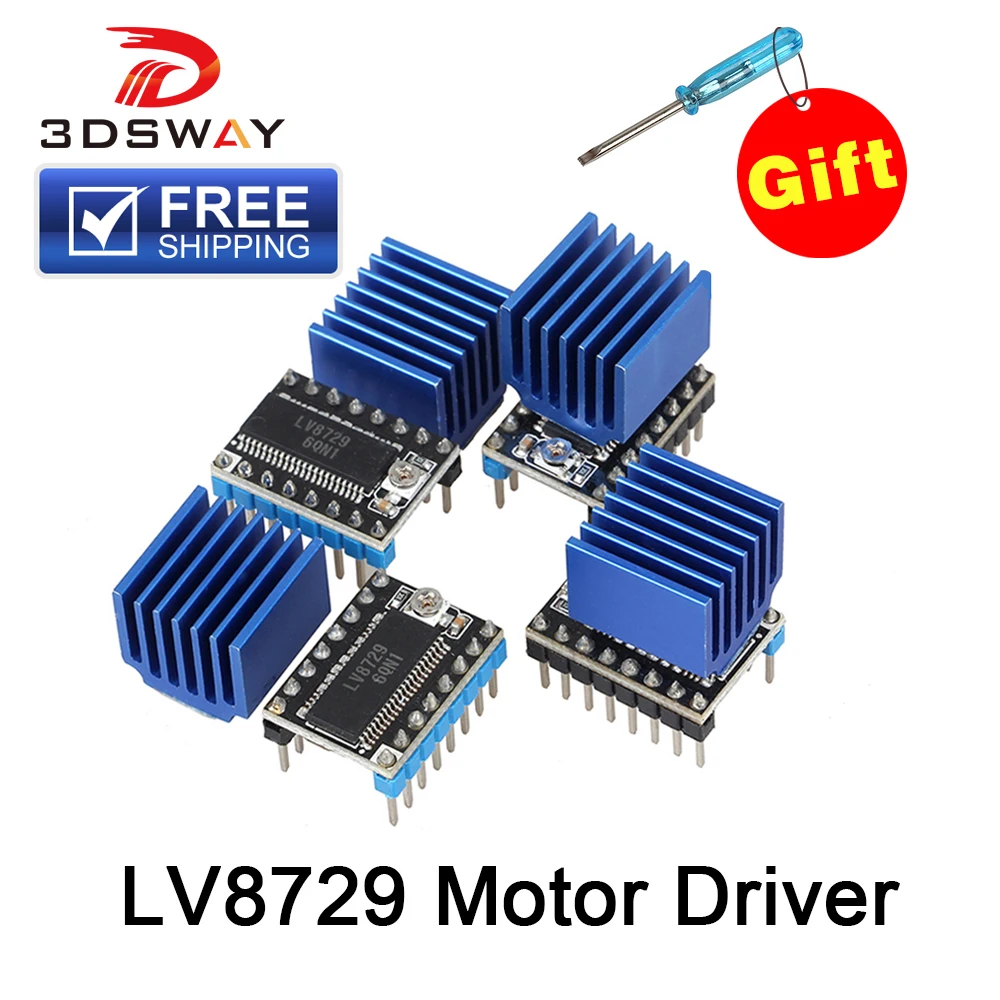 

Free Shipping 3DSWAY 3D Printer Parts 4pcs/lot LV8729 Stepper Motor Driver PCB Ultra Quiet Driver Module Compatible with Lerdge