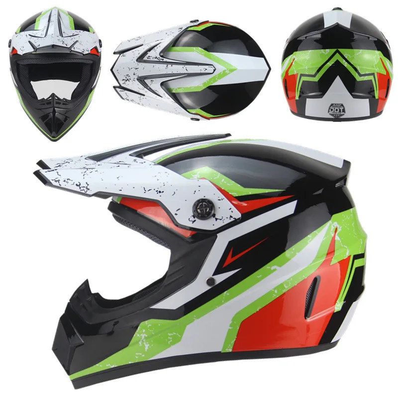 WOSAWE мотоциклетный шлем для взрослых Мотокросс внедорожный шлем для езды на велосипеде по бездорожью и склонам MTB гоночный шлем полный уход за кожей лица защиты головы Шестерни - Цвет: TETK22511B