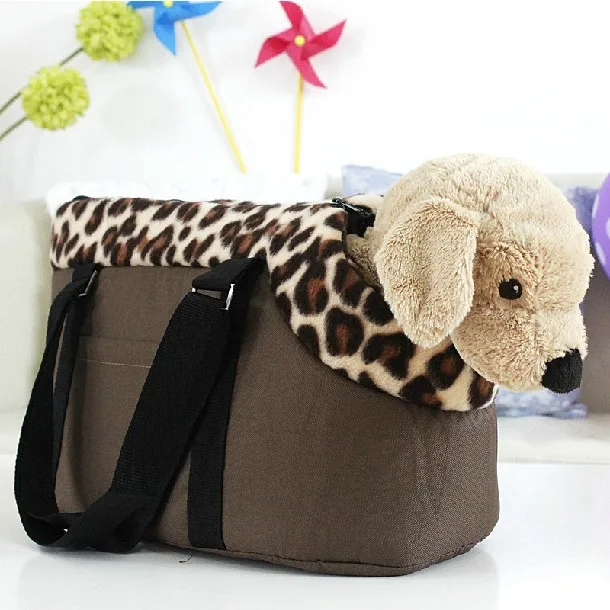Переносная сумка-переноска с леопардовым узором в горошек для собак и кошек, сумка для переноски, сумка для багажа, дышащая сумка для собак и щенков, сумка для улицы - Цвет: Coffee