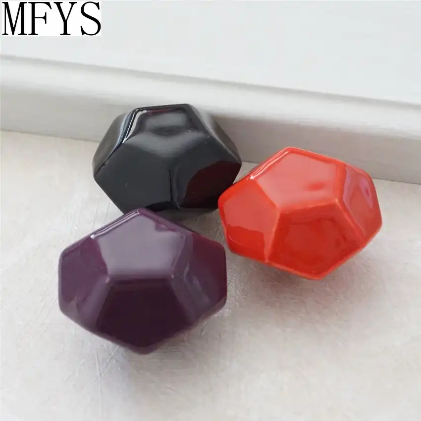 Cabinet Knobs Drawer Knob Pulls Handles Kitchen Cabinet Door Knob Furniture Hardware Pink White Purple Red Yellow Orange Green