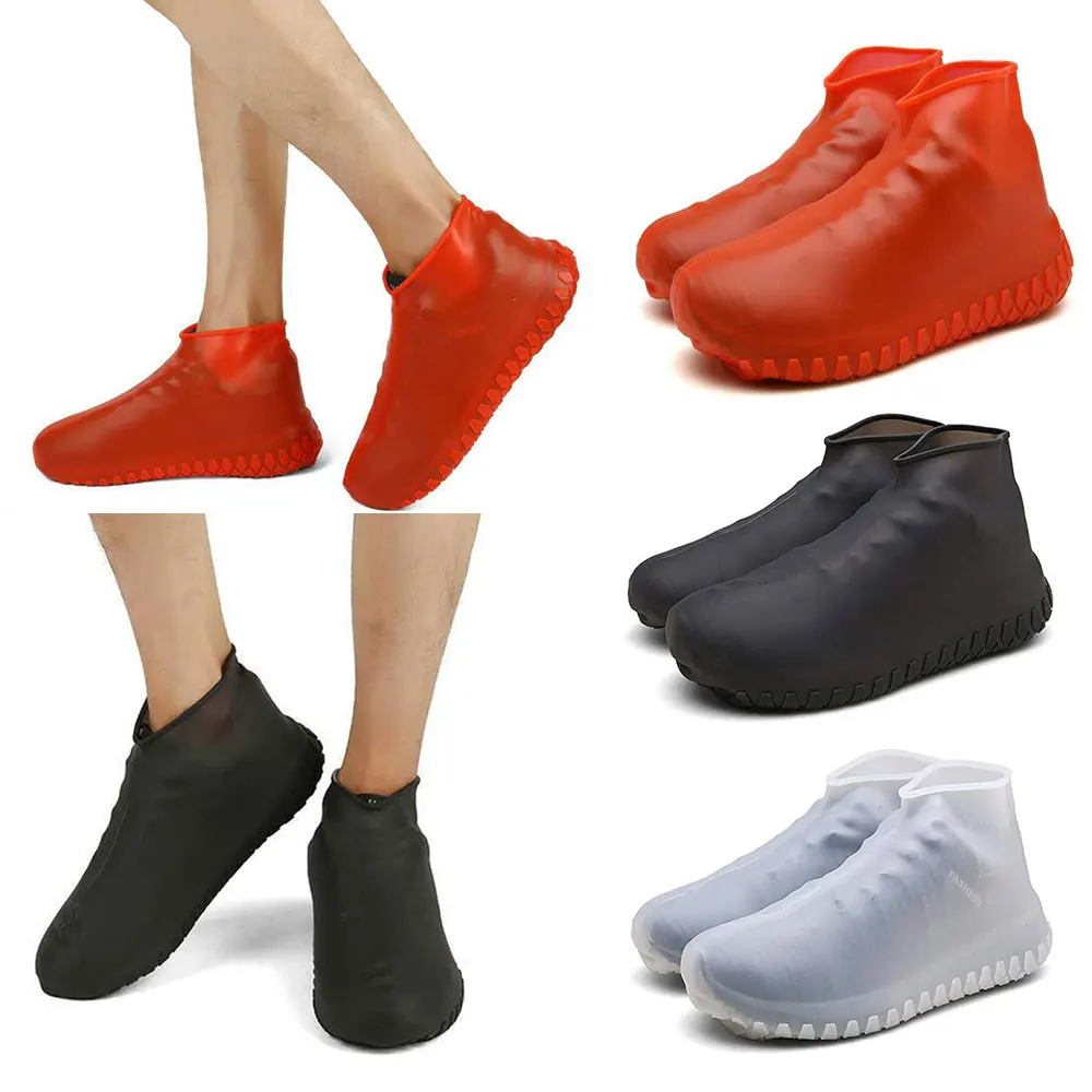 Silicone Waterproof Shoe Cover Outdoor Rainproof Hiking Skid-proof Shoe Covers