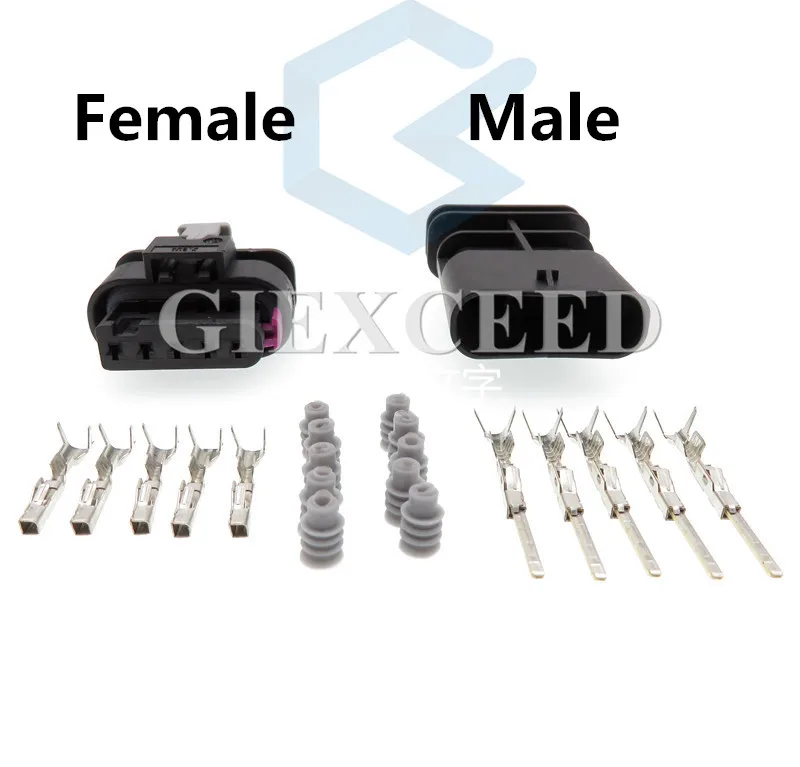 5 Pin 1 1718806 / 4F0 973 705 Женский Мужской Автомобильный Электрический разъем