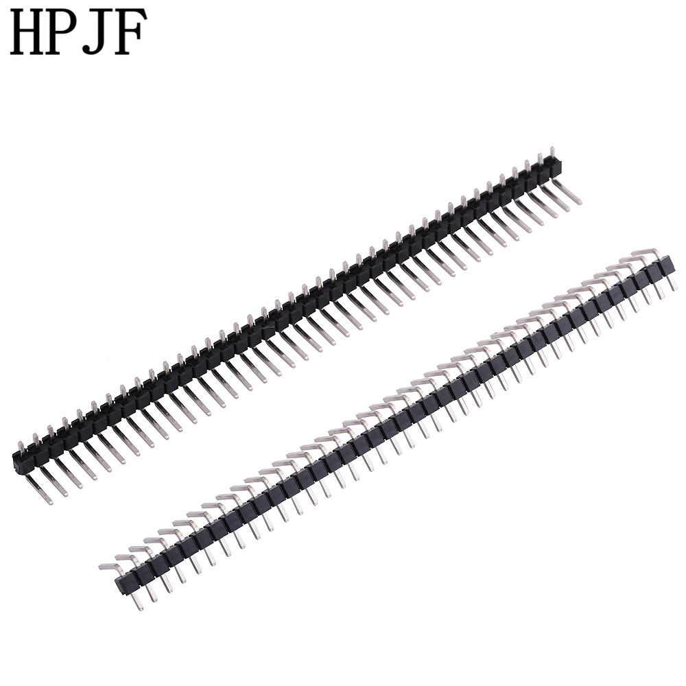 10pcs 40 Pin 1x40 Single Row Female Male 2.54mm Pitch Header Straight Right Angl