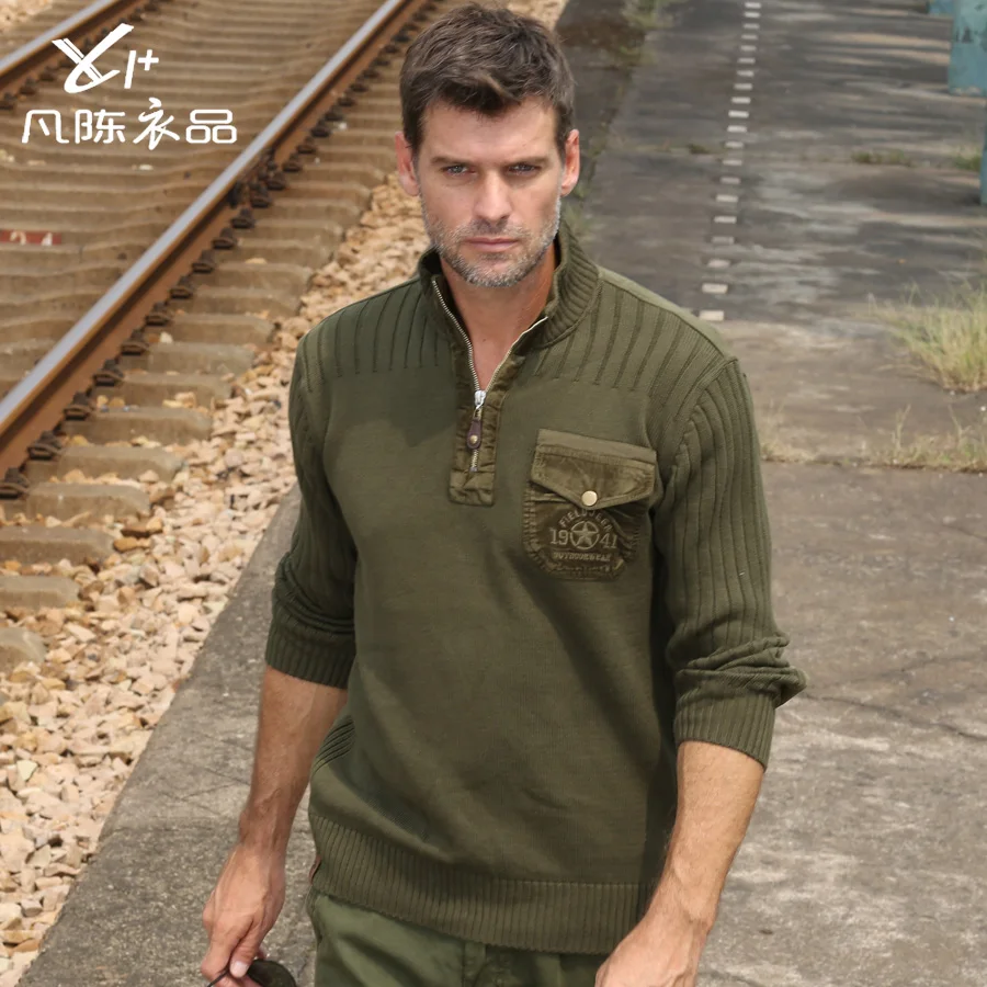 Male thick warm loose sweater plus size scasual uniform