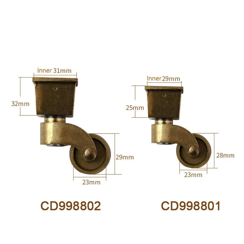 4PCS Antique European Mute caster swivel chair casters pulleys sofa retro universal wheel KF1015