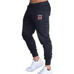 Joggers 23 брюки мужские 2019 Модные мужские с боковым швом печать Fitnes спортивные лосины спортивные штаны мужские повседневные Леггинсы брюки