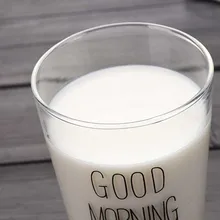 Новое поступление 400 мл краткое стиль доброе утро стекло чашка для завтрака ware прекрасные чашки и кружки для молока смузи посуда напитков поставки