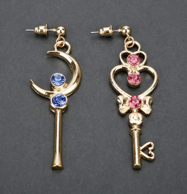 

Anime Sailor Moon Tsukino Usagi Moon Magic Wand Loving Wand Star Moon Wands Cosplay Earrings Ear Clip Cute Ear Studs