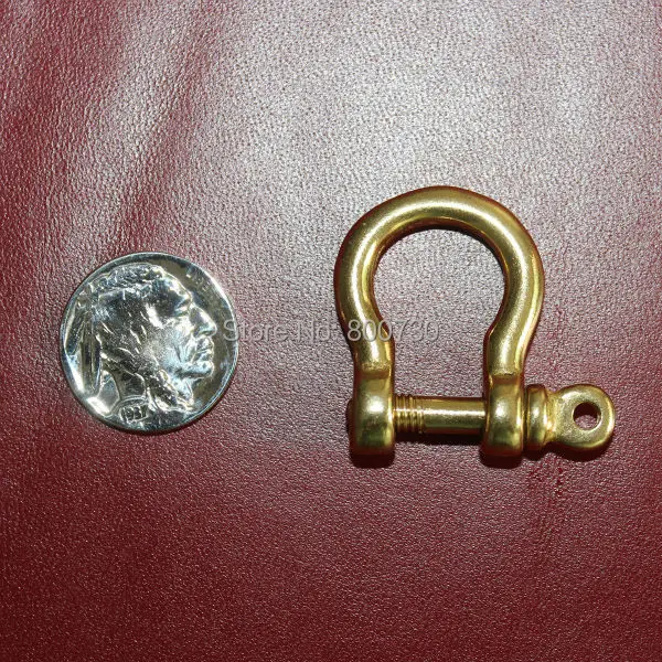 

(SJ23) 10pc Solid Brass Shackle Joint Connect Key Chain Hook Leathercraft Hardware