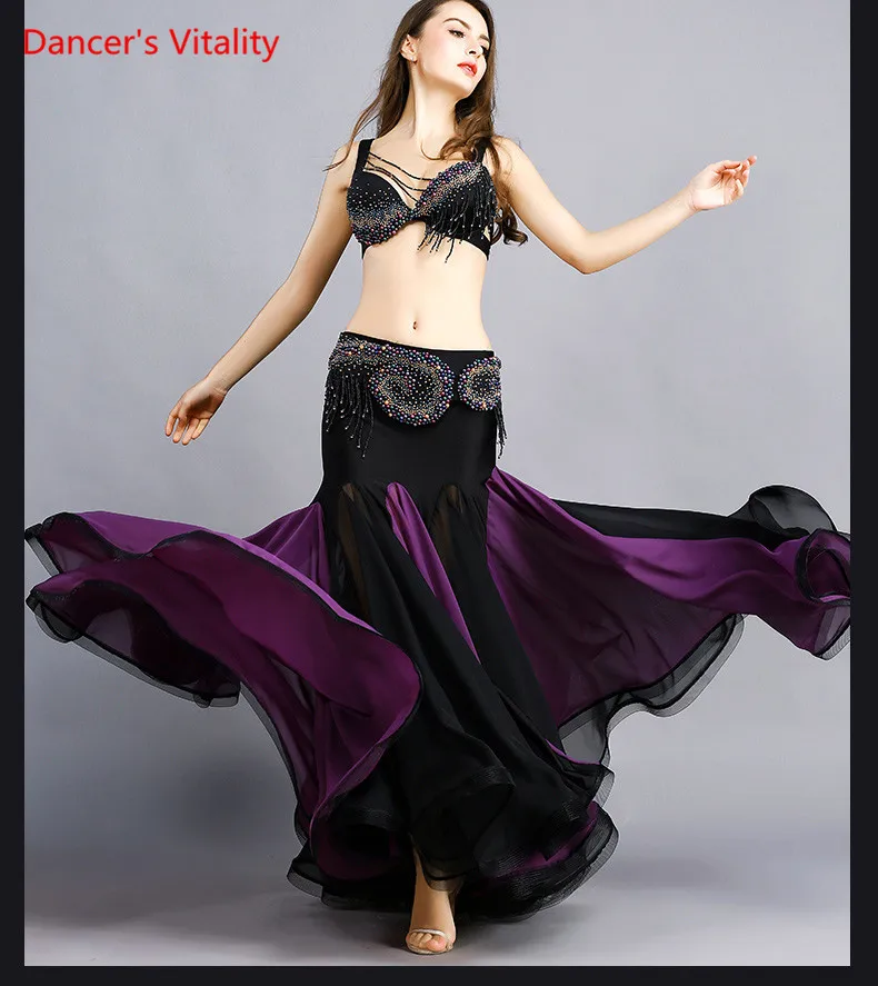 New Arrival Women Belly Dance Costume Set Bra Top Belt Skirt Dress Carnival Bollywood lady Cocktail Ballroom Belly Dance Wear