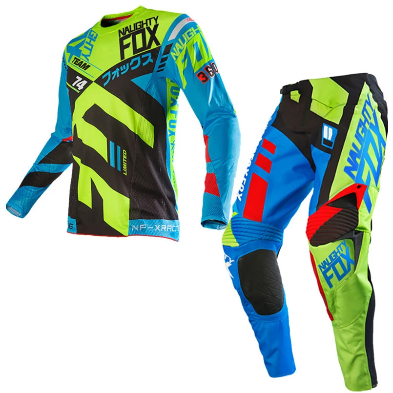 

Free Shipping 2018 NAUGHTY 360 Divizion Motocross Suit Set Motocross ATV Dirt Bike Off-Road Race Gear Pant & Jersey Combo