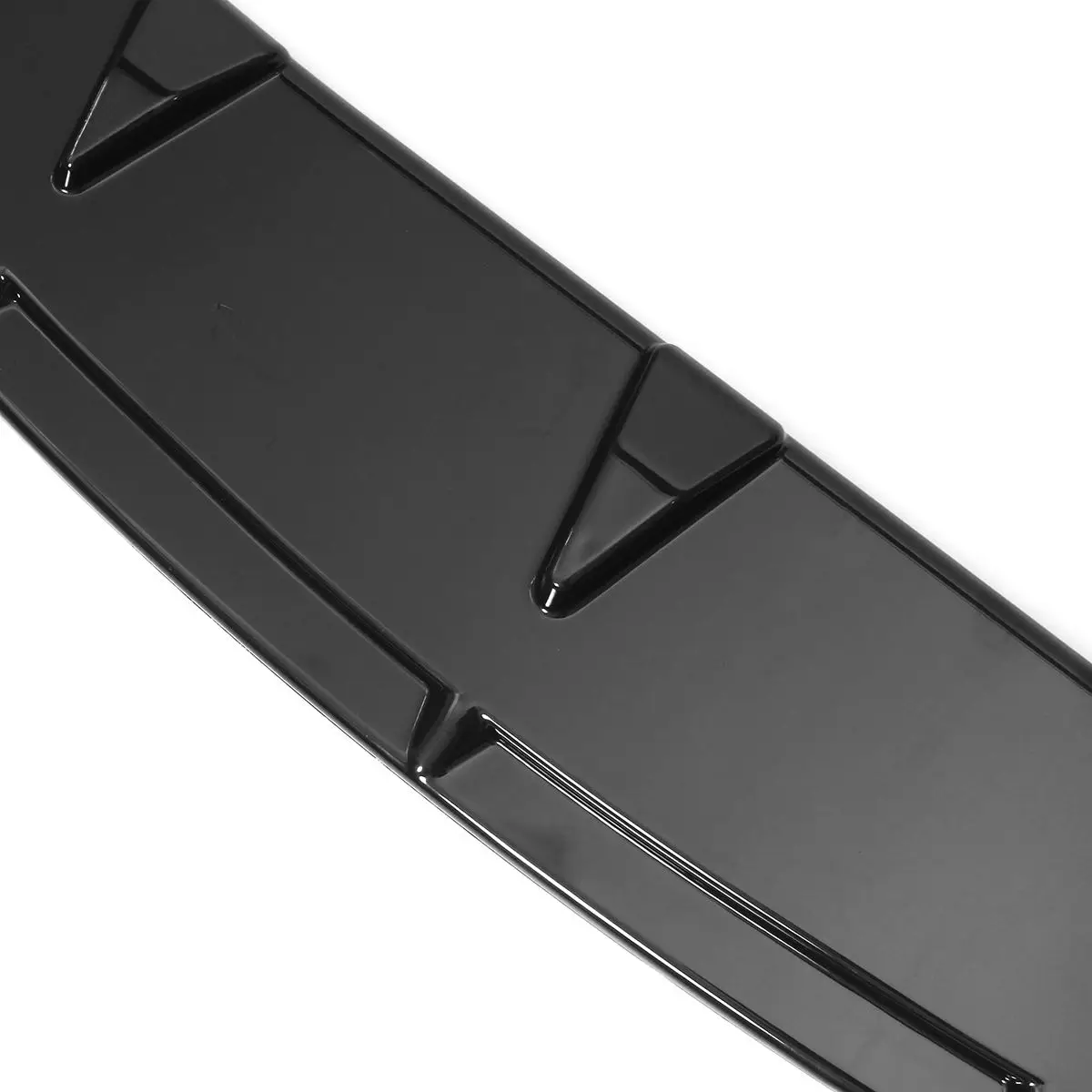 1xUniversal Car Front Bumper Lip  Spoiler Diffuser Fins Body Kit Car-styling For Benz For BMW For Civic Glossy Black/Carbon Look