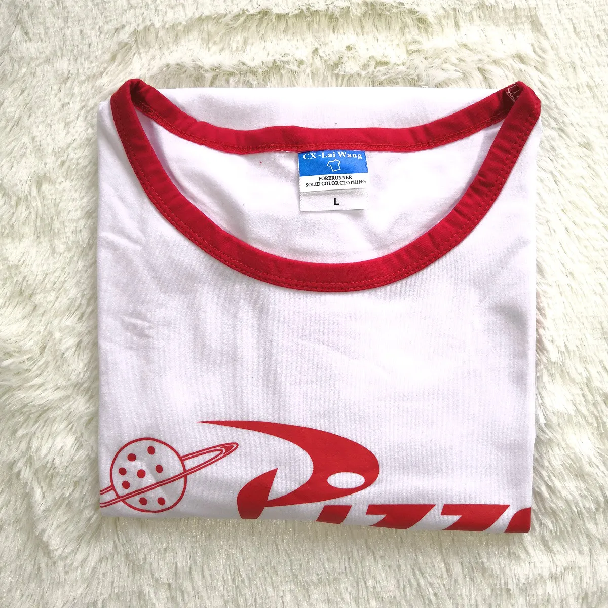 Hillbilly Funny Pizza Planet Humor Summer T shirt Red Edge Ladies Short Sleeved Loose Plus Size Casual Top O-neck Hipster Tumblr 3