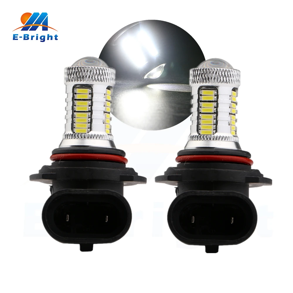 6pcs 12V 3014 32 SMD Lens Led Bulb 9005 9006 H4 H7 H11 Socket Led