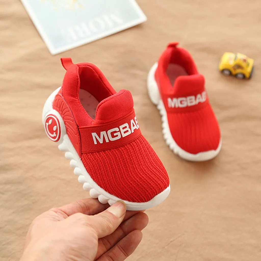 

Kids Shoes Children Sneakers 2019 Spring Autumn Boys Sports Running Shoes Baby Girls Black Red Mesh letter Shoes #YL
