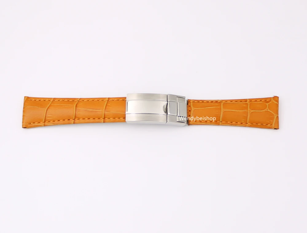CARLYWET 20mm Calf Cowhide Leather VINTAGE Wrist Watch Band Strap Belt For Submariner GMT Daytona Datejust Driver Deepsea