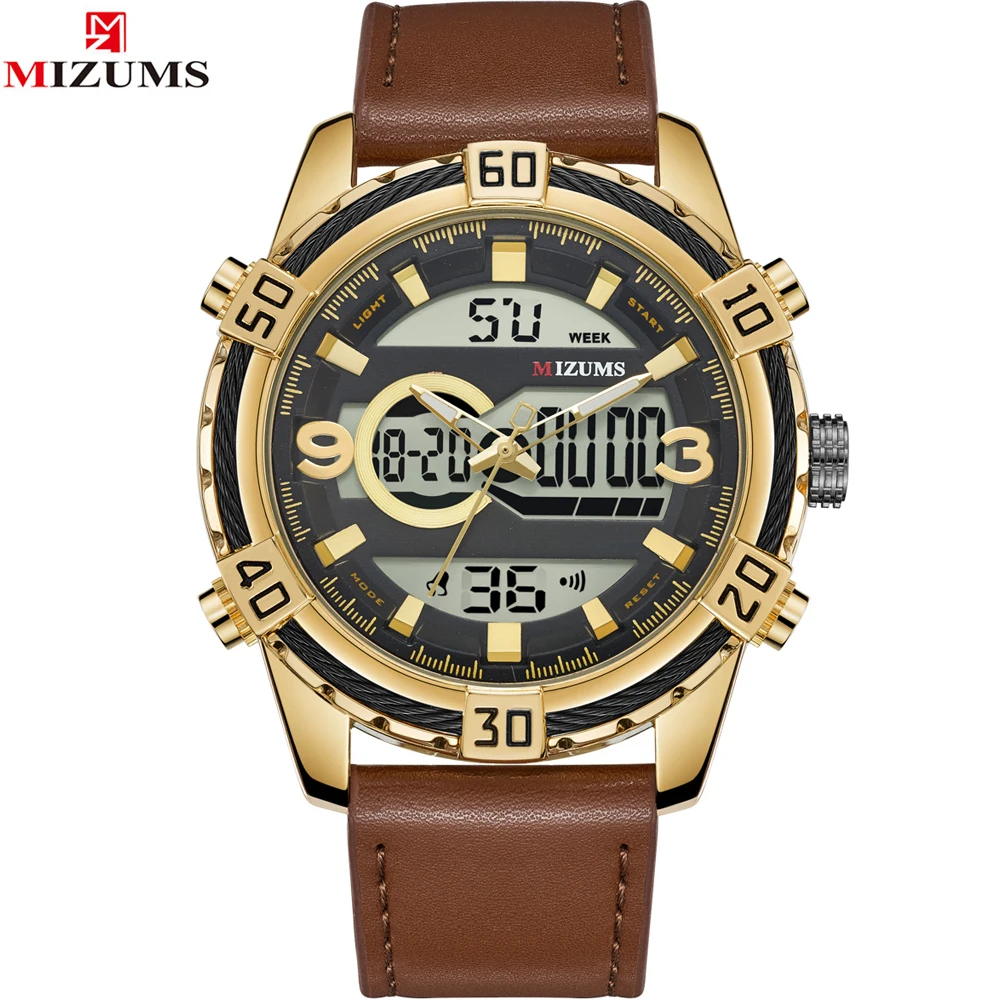 Мужские s часы лучший бренд MIZUMS мужские модные спортивные часы мужские водонепроницаемые кварцевые цифровые светодиодные часы мужские s военные наручные часы