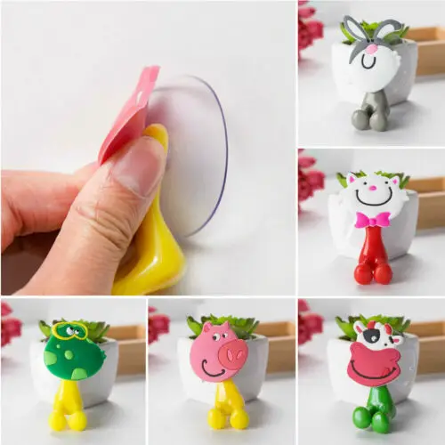 

1X3D Cartoon Animal Cute Sucker Toothbrush Wall Holder Suction Cup Bathroom Baby
