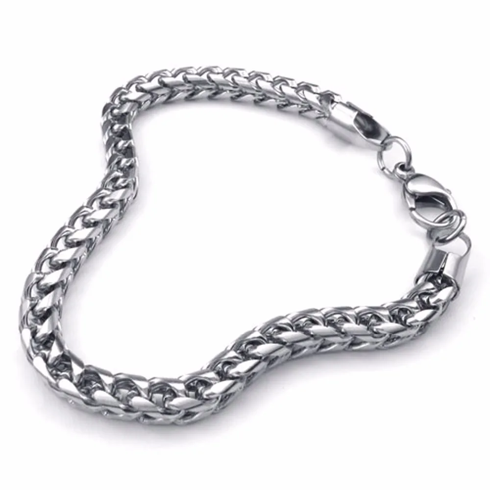 

Men's 9" S.Steel Thick Bracelet, 6mm Knitted Chain, Smooth Polished Surface, Men's Bracelet, Popular S.Steel Jewelry MTB003