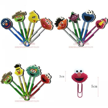 

100pcs Sesame Street Bookmarks Elmo Cookie Monster Paper Clips Page Holder for Student Teacher School Office Supply Kids Gift