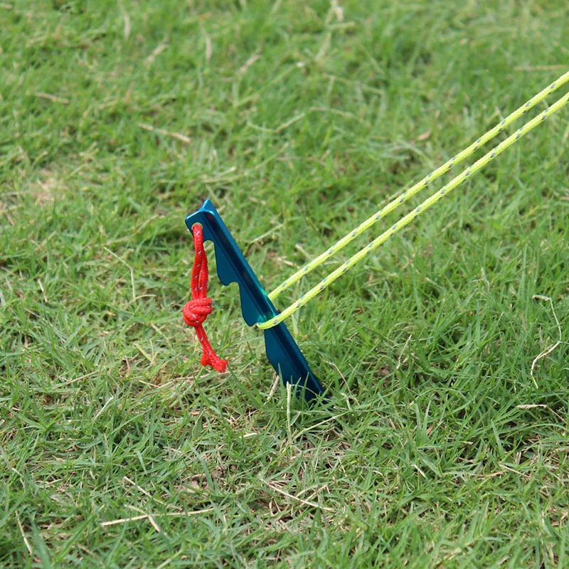 5pcs Tent Pegs Nail Aluminium Alloy Stake 18cm Outdoor Camping Accessories Hiking Traveling Fishing Equipment Sun Shelter Pegs (8)