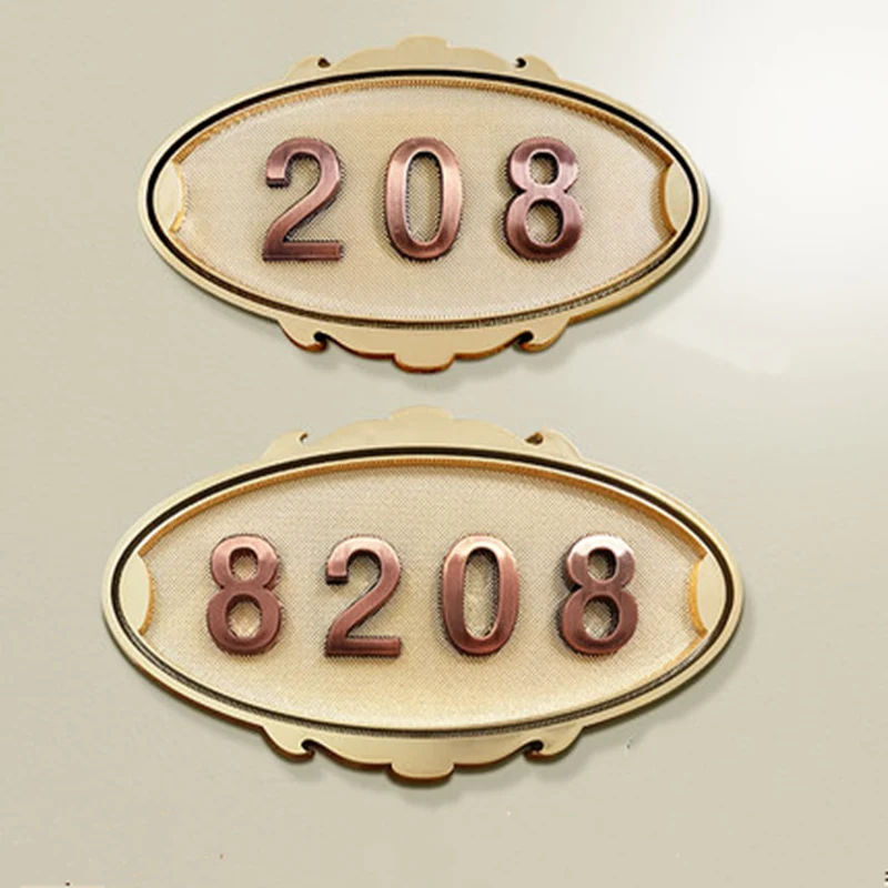 Ретро стиль ABS дверная вывеска Заказная 3-4 номерная табличка для дома 3D наклейка дверная табличка отель квартира вилла