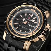 2016 Moda de Nueva Marca Hombres Deportes Relojes hombres de Cuarzo Hora Fecha Reloj Hombre Militar Del Ejército reloj de Pulsera Impermeable de Acero Inoxidable reloj