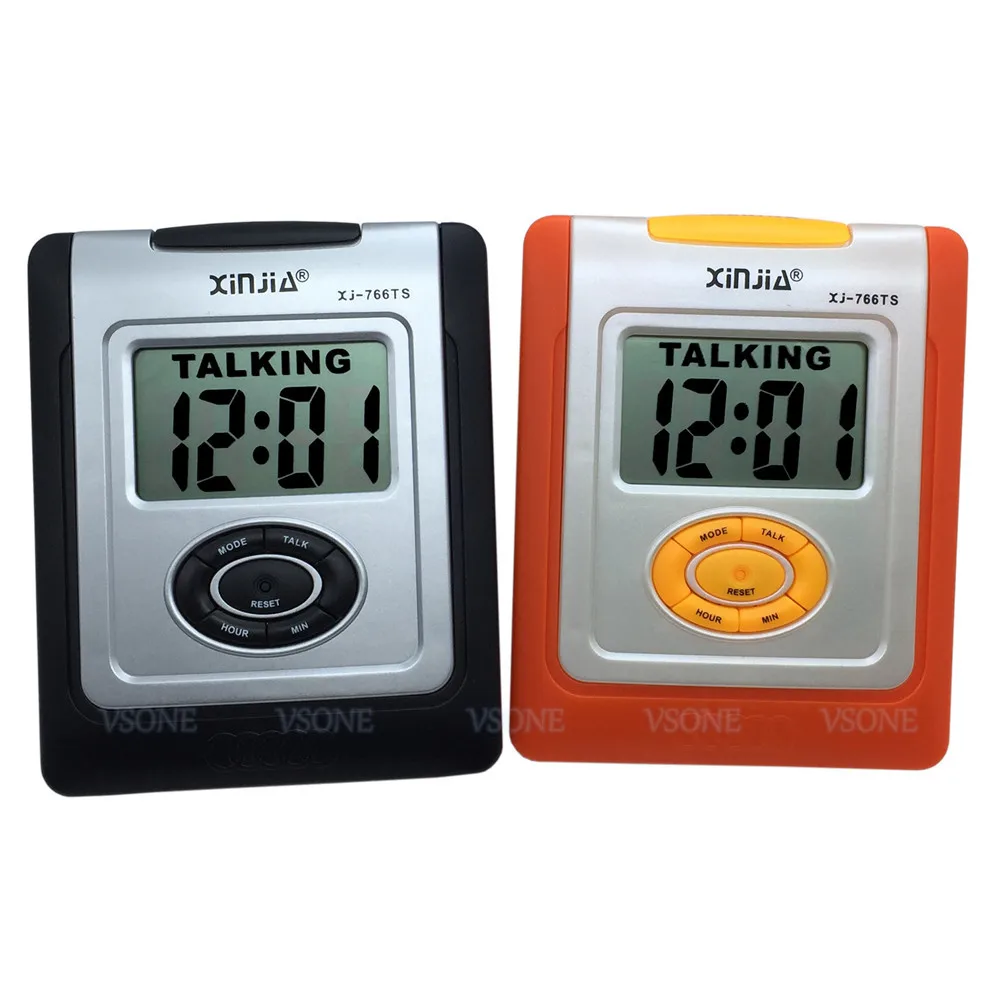 SpanishTalkingLCDDigitalAlarmClockforBlindorLowVisionOrange