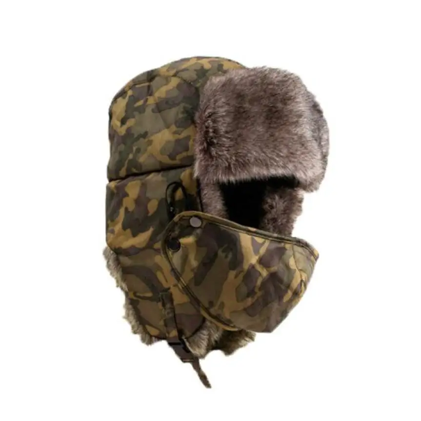 

JAYCOSIN Camouflage Hat Unisex Winter Thicken Hats Wind Mask Cold-proof Rimq Outdoor Army Women Men Military Hat Caps j25